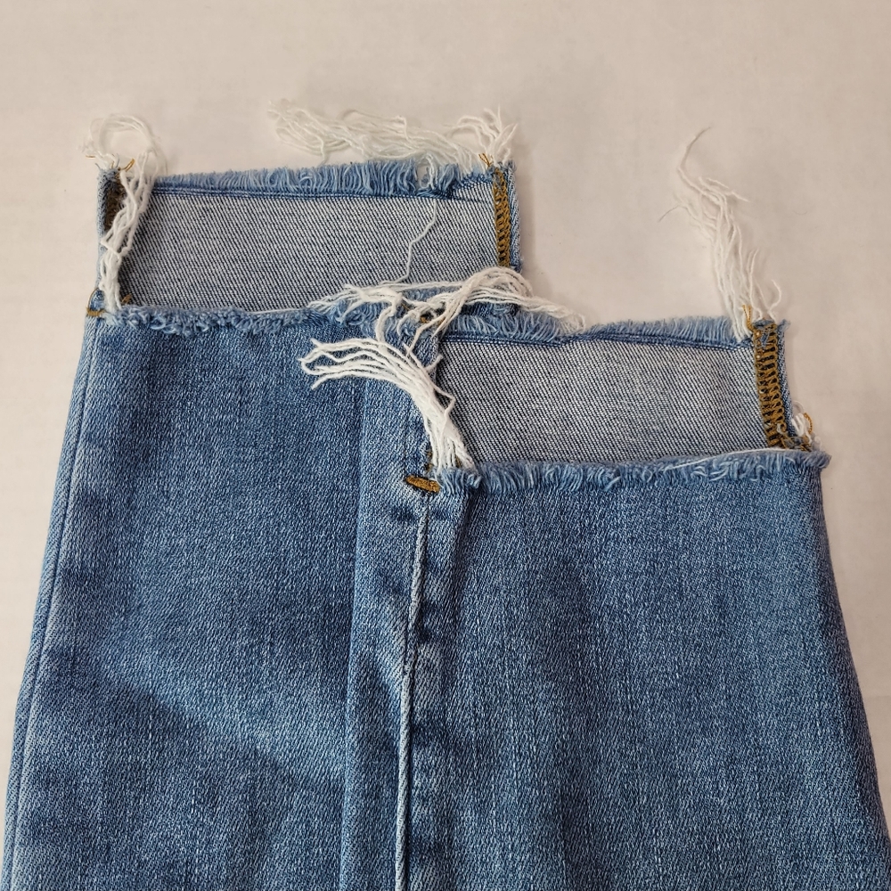 Frame Le High Raw Hem Stretch Skinny Jeans, Sz 30 - Picture 7 of 8